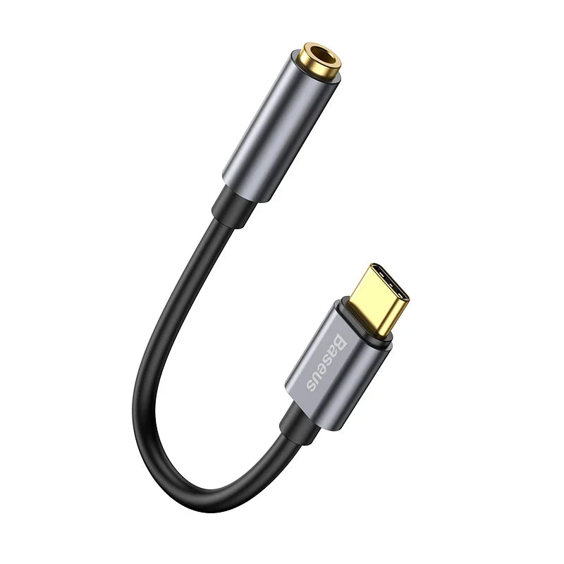 Baseus Type C to 3.5mm Earphone Jack AUX USB C Cable Headphones Adapter 3.5 Jack Audio cable For Huawei P20 Xiaomi Mi 10