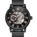 Mechanical Hand Wind Watch for Men Top Brand Luxury Fashion Skeleton Mesh Strap Wristwatch Male Clock Montre Homme Drop Shipping