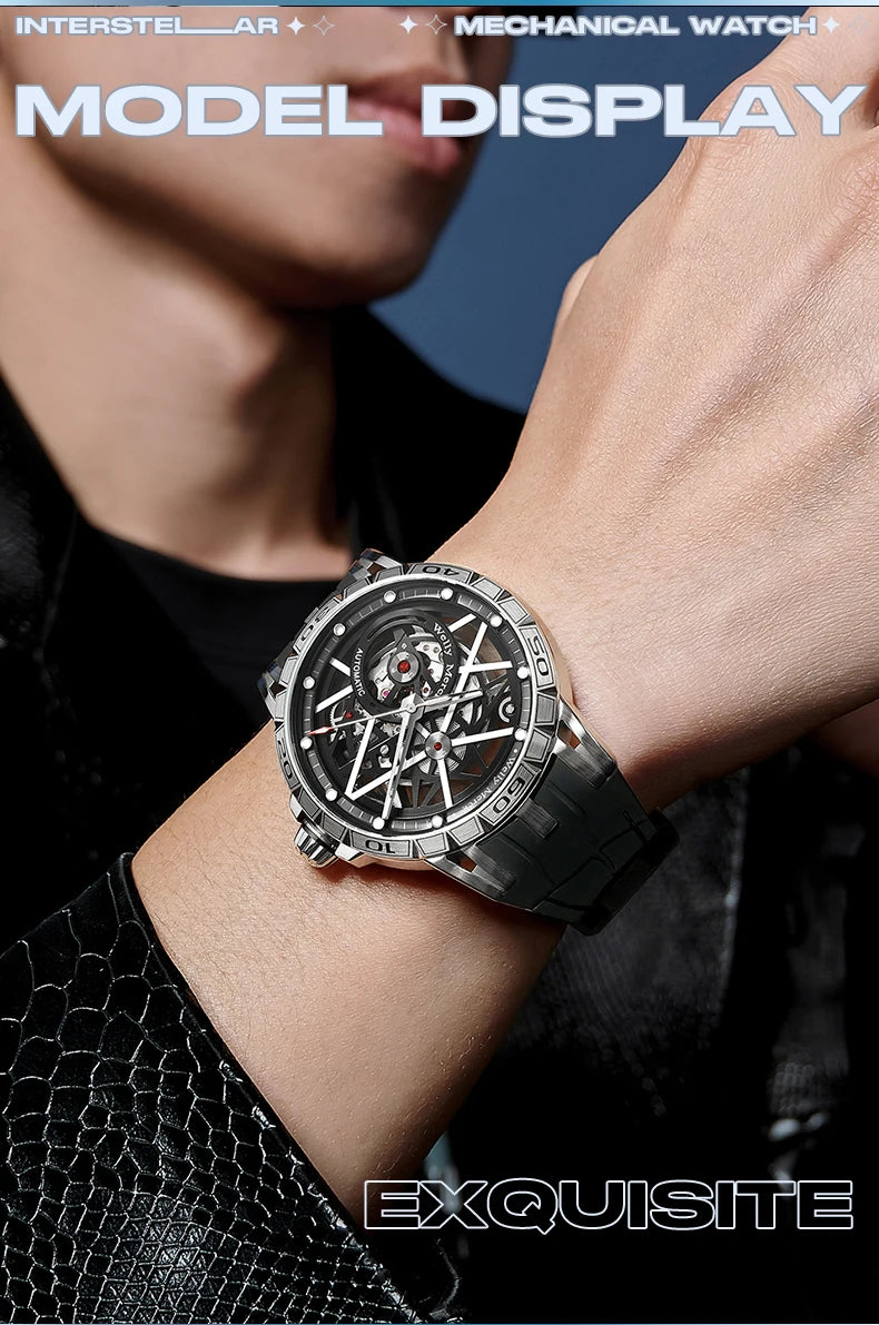 WM Watch Mechanical Watch, 8205 movement, 316L stainless steel case, sapphire crystal glass, 50m water resistance WM143M