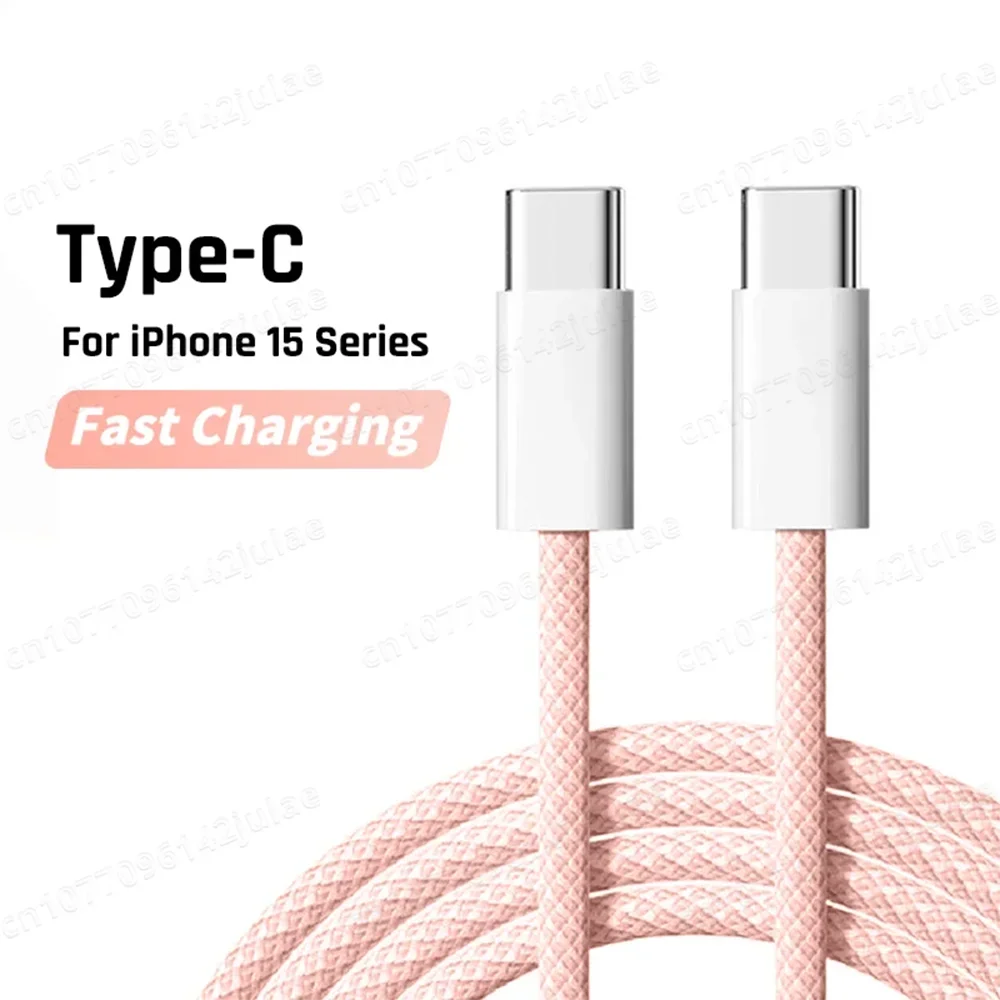 Original PD 60W Fast Charger 6A USB C to Type C Cable For Apple iPhone MAX Quick Charging For Samsung S24 Xiaomi Cable