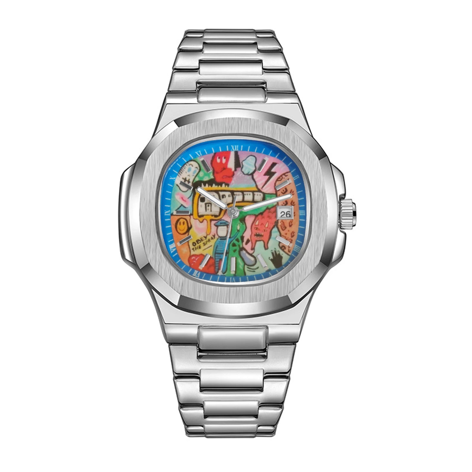 High-quality Hand-painted Men's Wristwatch, Genuine Product of a Trendy and Fashionable Brand, New Model Launched in 2025, a Nic