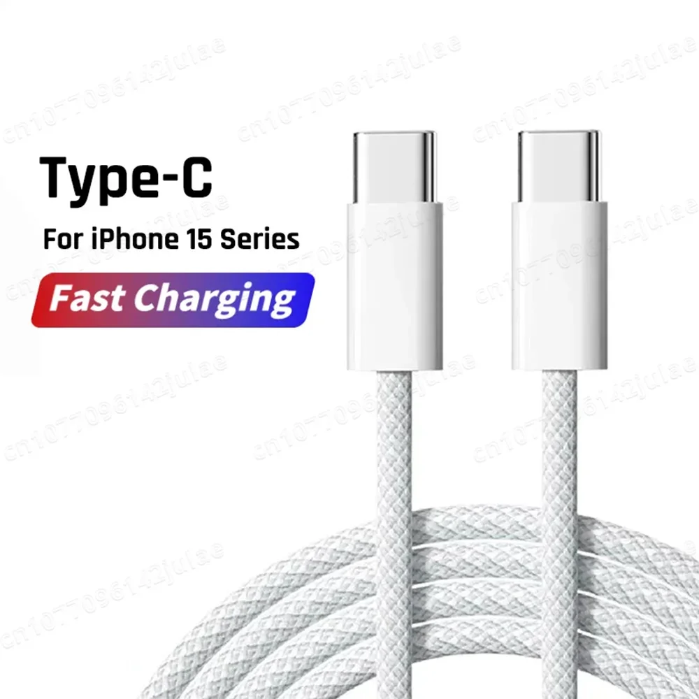 Original PD 60W Fast Charger 6A USB C to Type C Cable For Apple iPhone MAX Quick Charging For Samsung S24 Xiaomi Cable