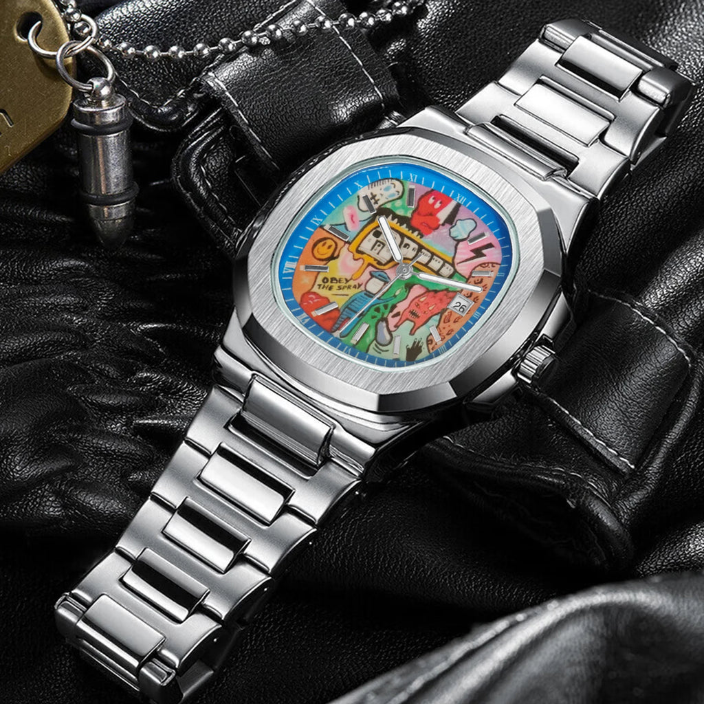 High-quality Hand-painted Men's Wristwatch, Genuine Product of a Trendy and Fashionable Brand, New Model Launched in 2025, a Nic