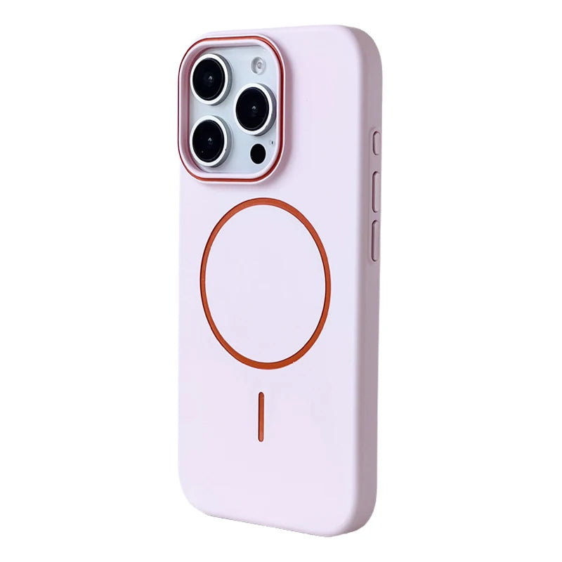 Ultrathin Hit Color For MagSafe Phone Case for iPhone  Wireless Charger Matte Hard PC Cover