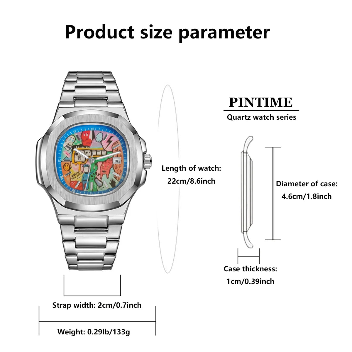 High-quality Hand-painted Men's Wristwatch, Genuine Product of a Trendy and Fashionable Brand, New Model Launched in 2025, a Nic