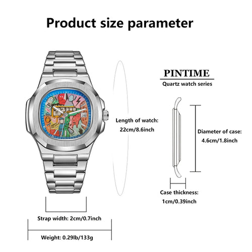High-quality Hand-painted Men's Wristwatch, Genuine Product of a Trendy and Fashionable Brand, New Model Launched in 2025, a Nic