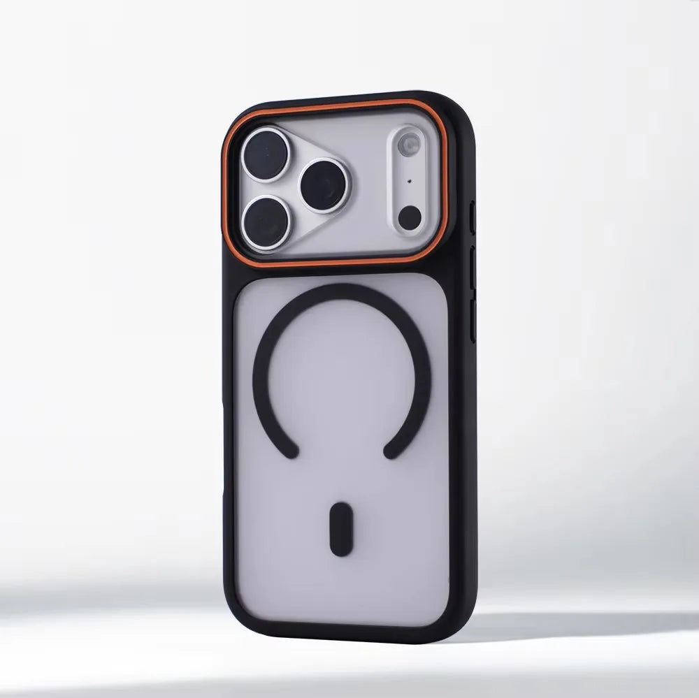 Luxury Matte Translucent For Magsafe Case For iPhone 17 16 Pro Max 15 14 Plus Magnetic Wireless Charging Shockproof Cover Shell