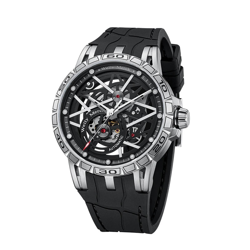 WM Watch Mechanical Watch, 8205 movement, 316L stainless steel case, sapphire crystal glass, 50m water resistance WM143M