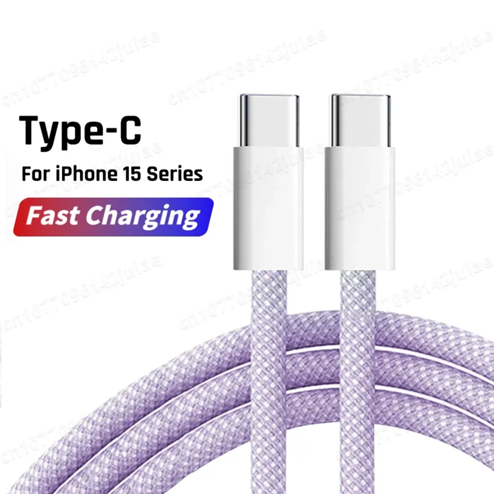 Original PD 60W Fast Charger 6A USB C to Type C Cable For Apple iPhone MAX Quick Charging For Samsung S24 Xiaomi Cable