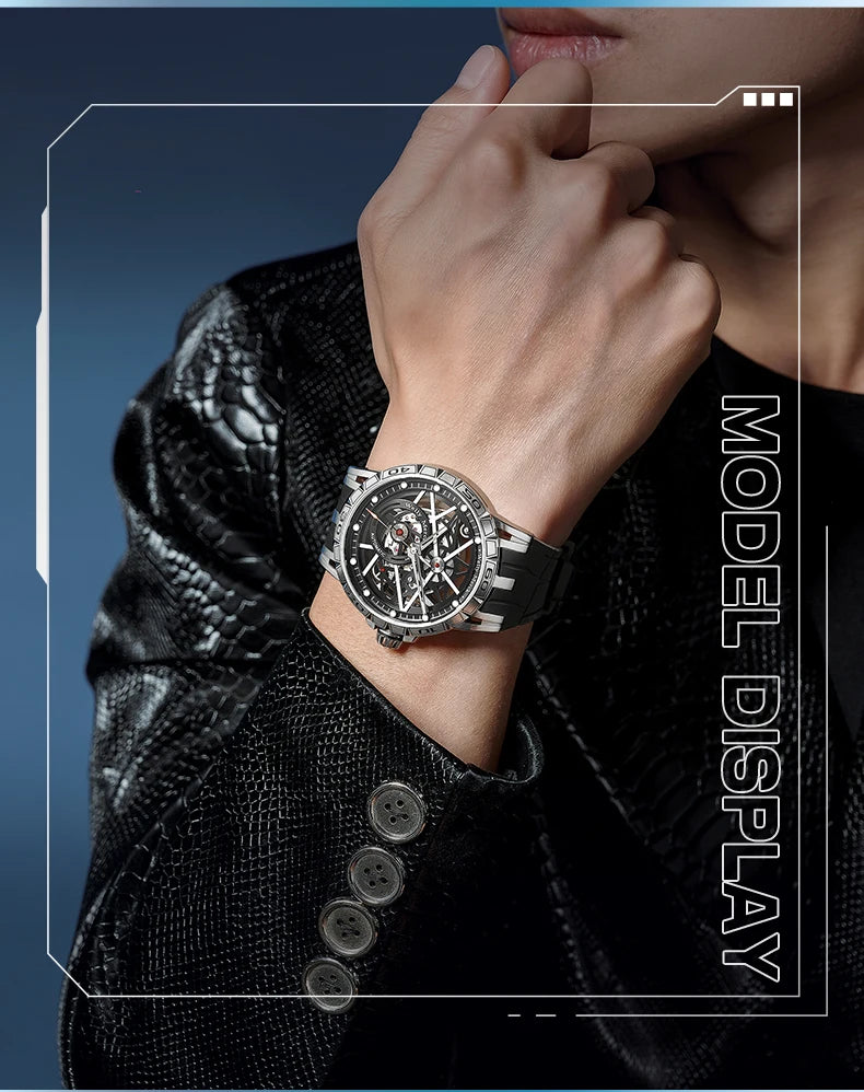 WM Watch Mechanical Watch, 8205 movement, 316L stainless steel case, sapphire crystal glass, 50m water resistance WM143M