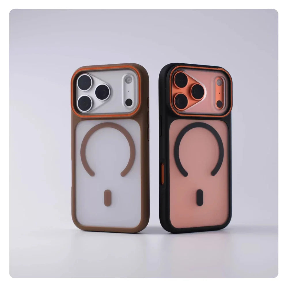 Luxury Matte Translucent For Magsafe Case For iPhone 17 16 Pro Max 15 14 Plus Magnetic Wireless Charging Shockproof Cover Shell