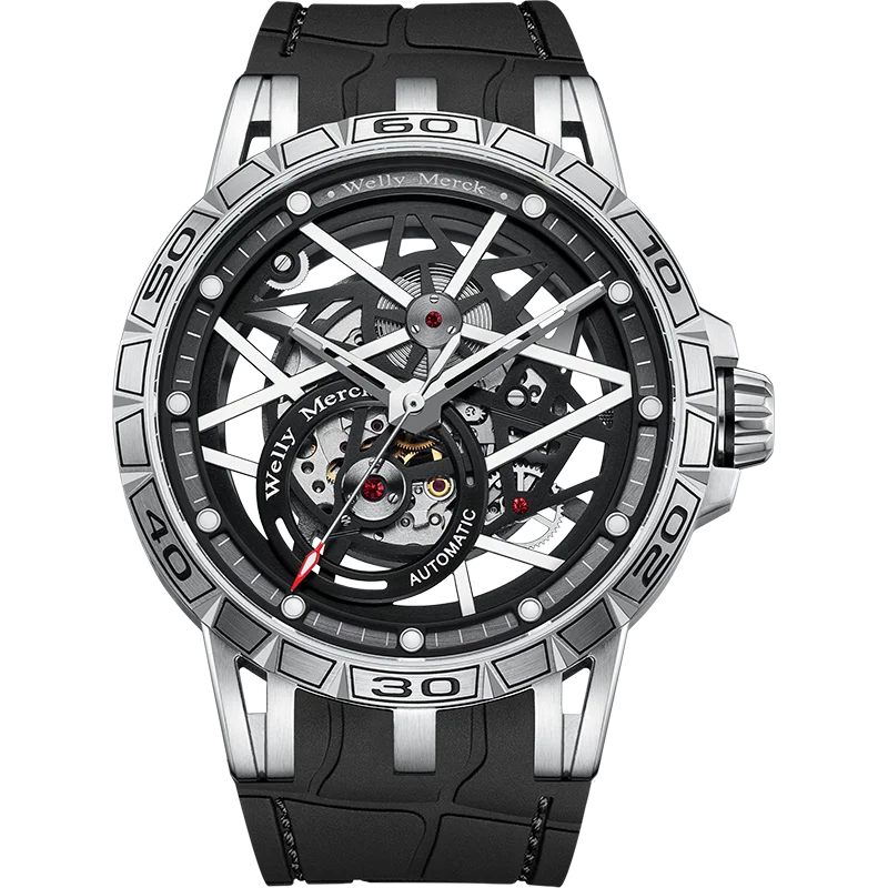 WM Watch Mechanical Watch, 8205 movement, 316L stainless steel case, sapphire crystal glass, 50m water resistance WM143M