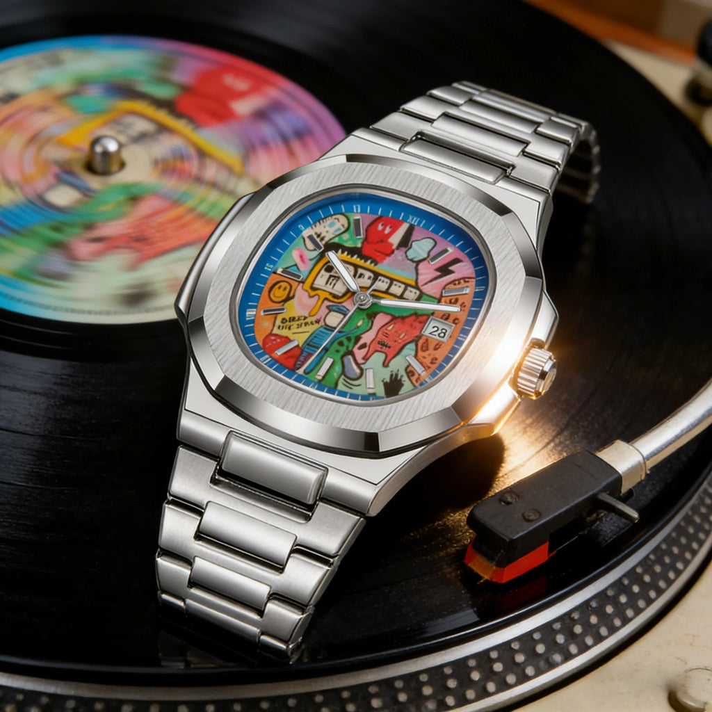 High-quality Hand-painted Men's Wristwatch, Genuine Product of a Trendy and Fashionable Brand, New Model Launched in 2025, a Nic