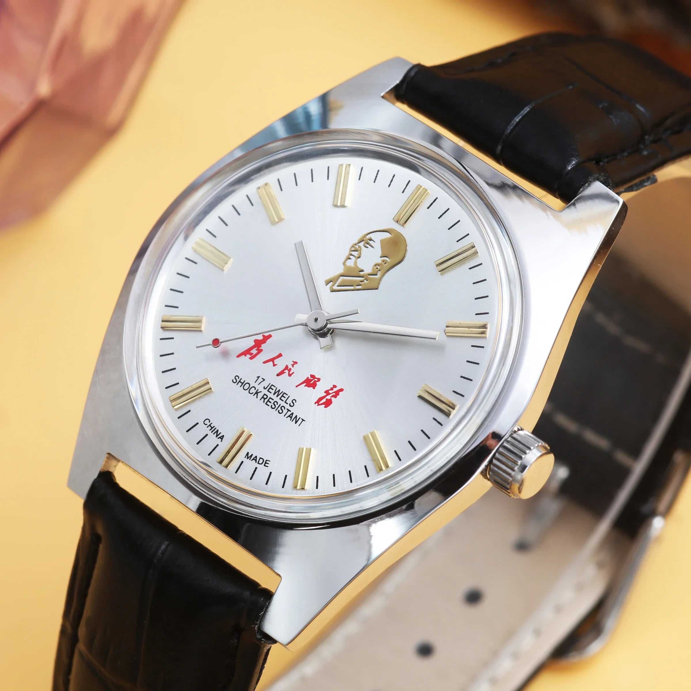 7120 Hand-Wind Mechanical Watch Men 36mm Retro Business Timepiece Classic Simple Look