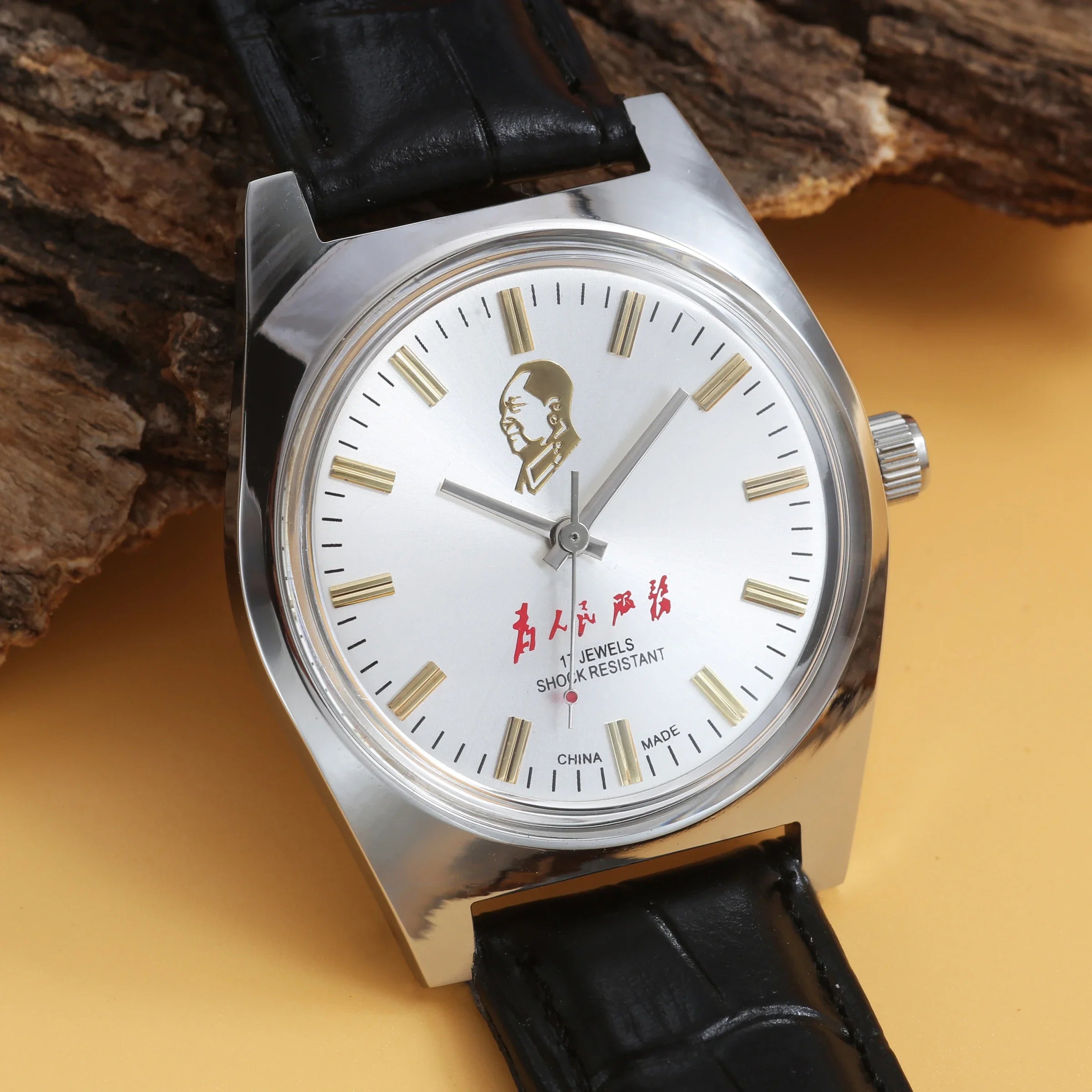 7120 Hand-Wind Mechanical Watch Men 36mm Retro Business Timepiece Classic Simple Look