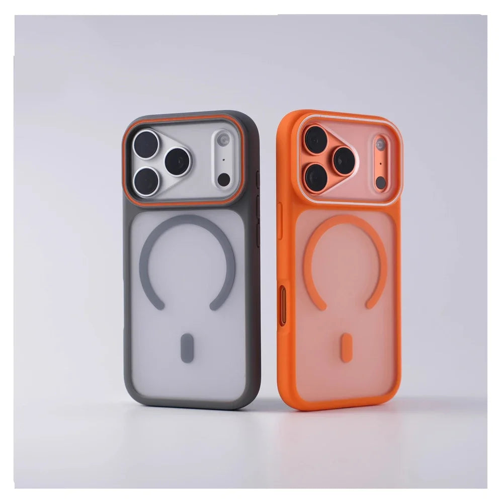 Luxury Matte Translucent For Magsafe Case For iPhone 17 16 Pro Max 15 14 Plus Magnetic Wireless Charging Shockproof Cover Shell