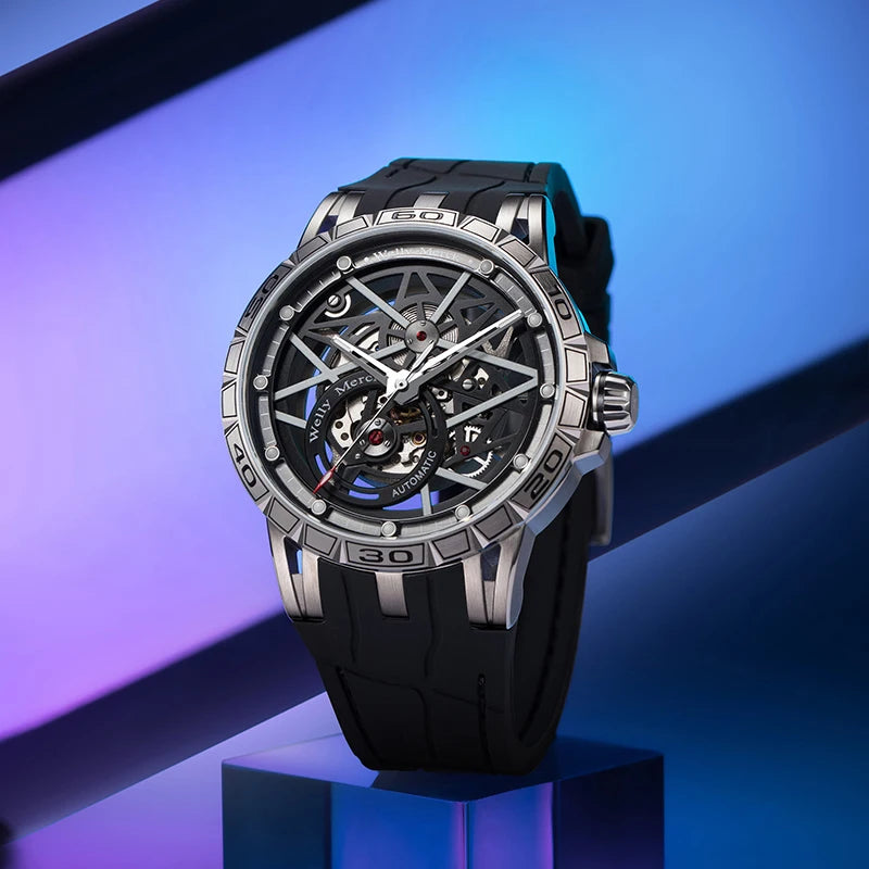 WM Watch Mechanical Watch, 8205 movement, 316L stainless steel case, sapphire crystal glass, 50m water resistance WM143M