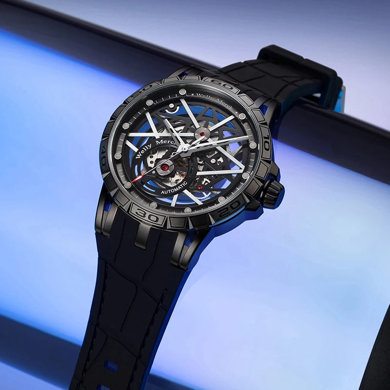 WM Watch Mechanical Watch, 8205 movement, 316L stainless steel case, sapphire crystal glass, 50m water resistance WM143M