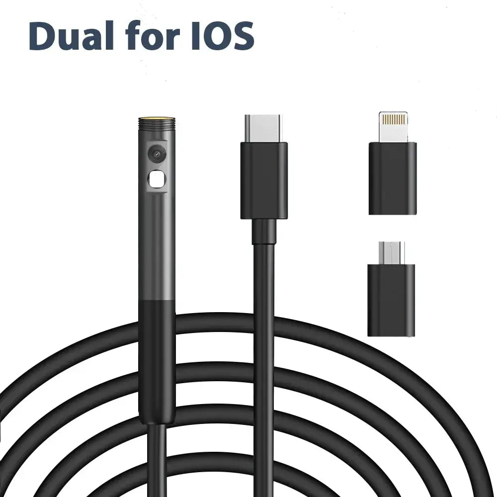 Single/Dual Lens Wifi Endoscope Camera Android Mini Car Inspection Camera for Iphone IOS Waterproof Pipeline Borescope Type C