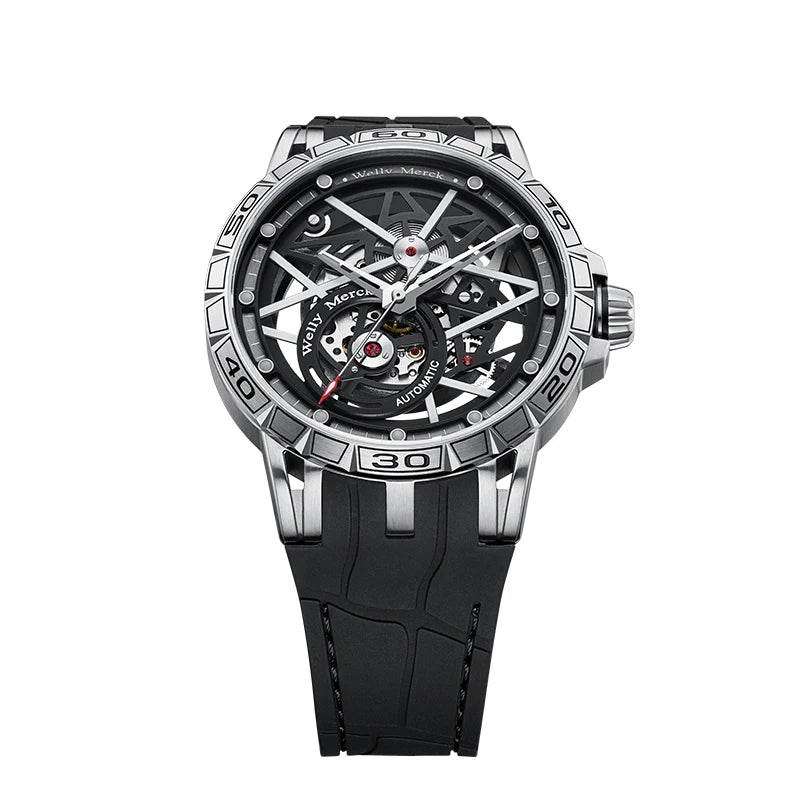 WM Watch Mechanical Watch, 8205 movement, 316L stainless steel case, sapphire crystal glass, 50m water resistance WM143M