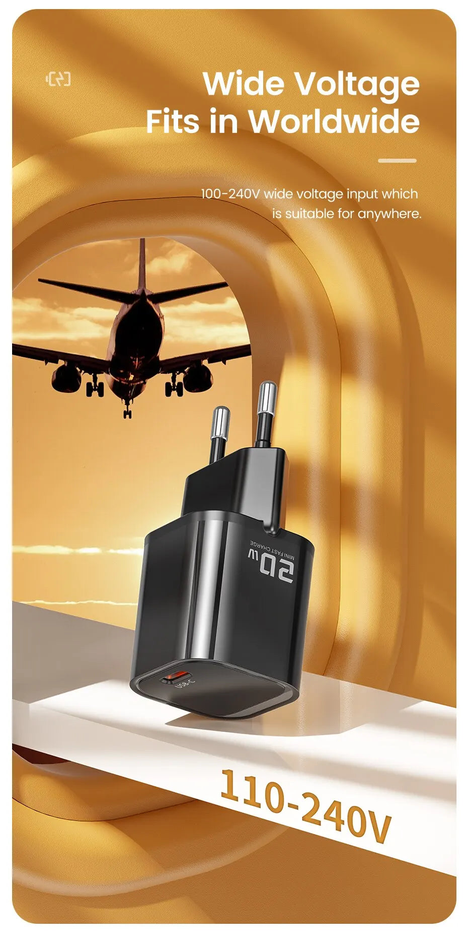 Toocki 20W GaN USB Charger QC 3.0 PD Fast Type C Charger For iPhone 15 14 Pro Max Xiaomi Samsung S23 Type C Mini Phone Charger