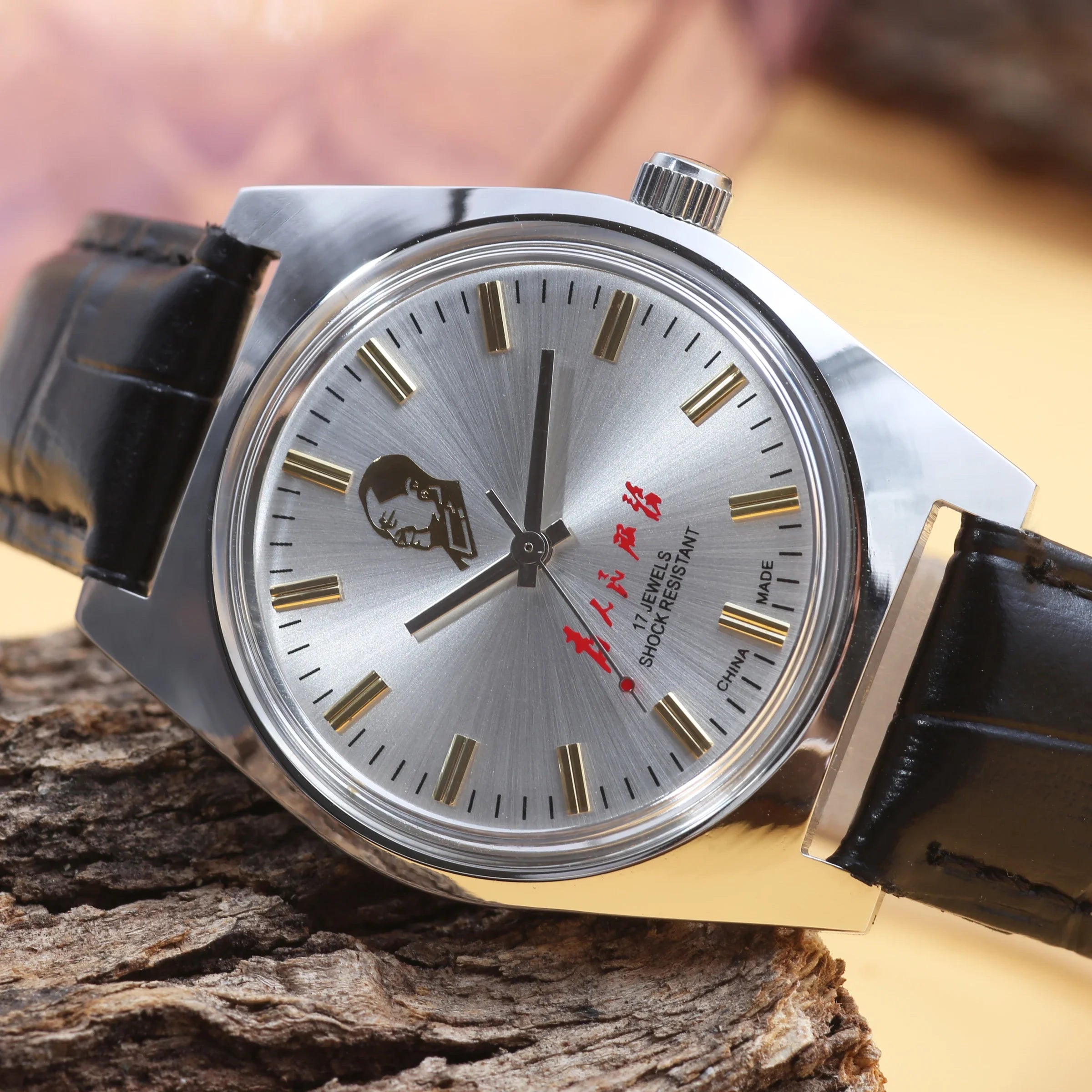 7120 Hand-Wind Mechanical Watch Men 36mm Retro Business Timepiece Classic Simple Look